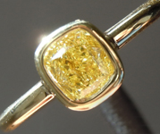 SOLD...0.51ct Intense Yellow SI1 Cushion Cut Diamond Ring R7283